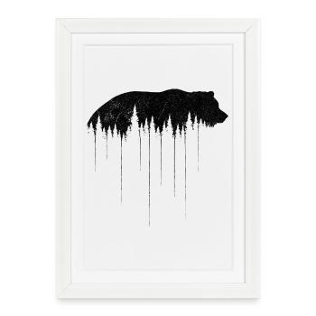 Ours - Affiche encadrée (27 × 37 cm) - blanc - Devant