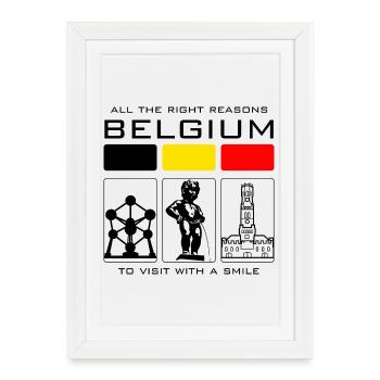 Colorful Blocks and Arch - Framed poster (27 × 37 cm) - white - Front