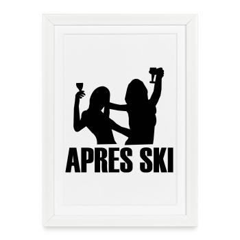 Apres Ski Bunnys - Affiche encadrée (27 × 37 cm) - blanc - Devant