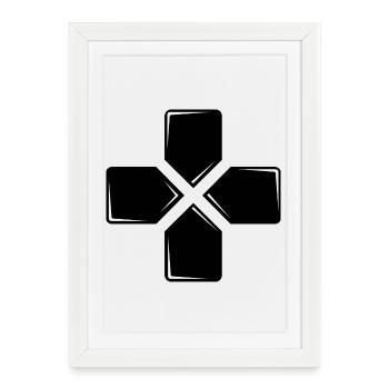 Jeux de jeu jeux jeux jouer à des jeux icône logo icône - Affiche encadrée (27 × 37 cm) - blanc - Devant