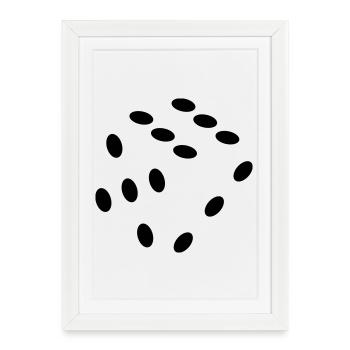 Dés, dés. Jeu, jeu, argent - Affiche encadrée (27 × 37 cm) - blanc - Devant