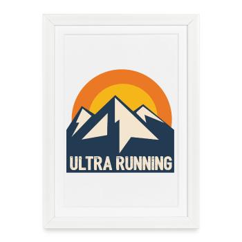 Ultra en cours d’exécution - Affiche encadrée (27 × 37 cm) - blanc - Devant