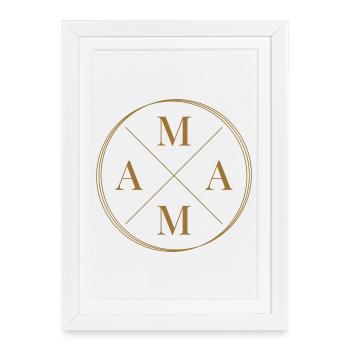 Mama Mutter Muttertag - Gerahmtes Poster (27 × 37 cm) - Weiß - Vorne