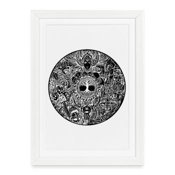 Viking Valkyrie Valkyrie - Affiche encadrée (27 × 37 cm) - blanc - Devant
