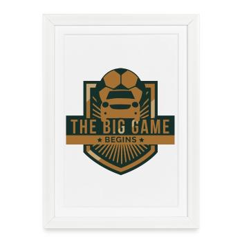 Football automobile - Affiche encadrée (27 × 37 cm) - blanc - Devant