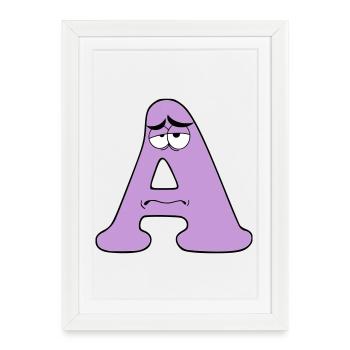 A - Affiche encadrée (27 × 37 cm) - blanc - Devant