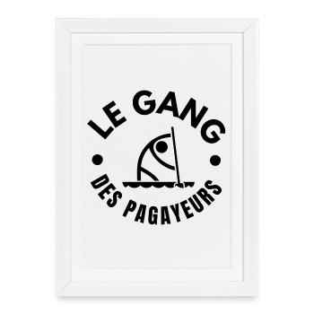 paddle, fan de paddle, pagayer, SUP - Affiche encadrée (27 × 37 cm) - blanc - Devant