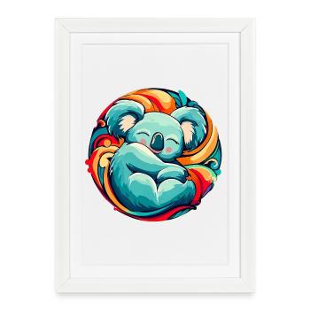 Koala dort - Affiche encadrée (27 × 37 cm) - blanc - Devant