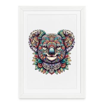 Koala décoré de Mandalas - Affiche encadrée (27 × 37 cm) - blanc - Devant