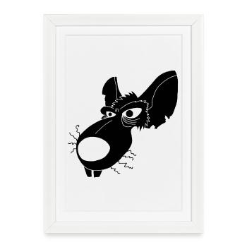 Black Sewer Rat - Framed poster (27 × 37 cm) - white - Front