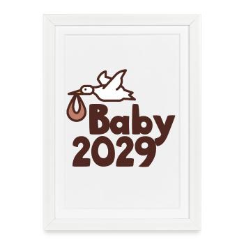Stork Baby 2029 - Framed poster (27 × 37 cm) - white - Front