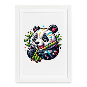 Panda - Affiche encadrée (27 × 37 cm) - blanc - Devant