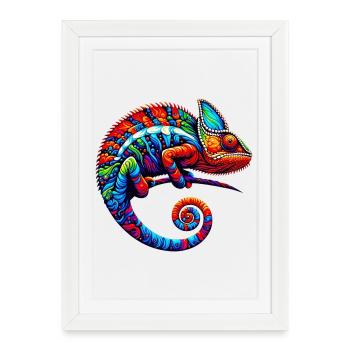 Chameleon - Framed poster (27 × 37 cm) - white - Front