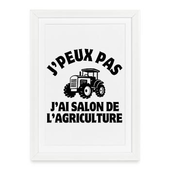 salon de l'agriculture, agriculteur, agricultrice - Affiche encadrée (27 × 37 cm) - blanc - Devant