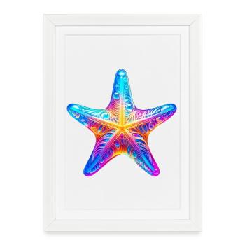 Étoile de mer - Affiche encadrée (27 × 37 cm) - blanc - Devant