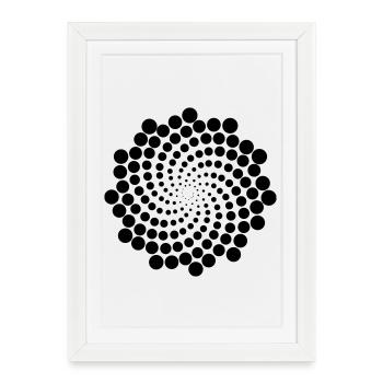 Spirale de point de tourbillon - Affiche encadrée (27 × 37 cm) - blanc - Devant