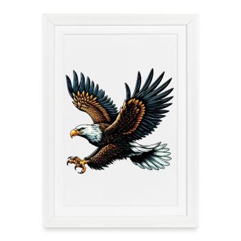 Aigle - Affiche encadrée (27 × 37 cm) - blanc - Devant