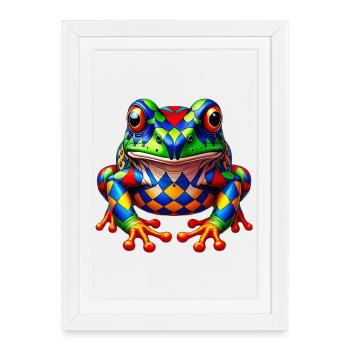 Grenouille - Affiche encadrée (27 × 37 cm) - blanc - Devant
