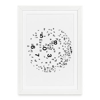 Chiffres et lettres - Affiche encadrée (27 × 37 cm) - blanc - Devant