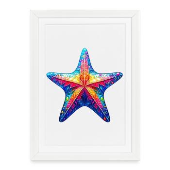 Étoile de mer - Affiche encadrée (27 × 37 cm) - blanc - Devant