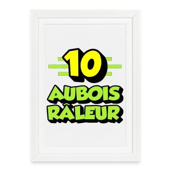 Aubois râleur - Affiche encadrée (27 × 37 cm) - blanc - Devant