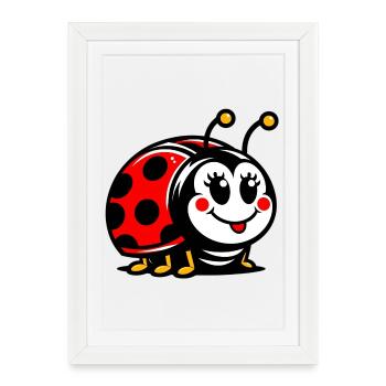 Ladybird - Framed poster (27 × 37 cm) - white - Front