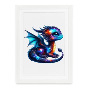 Dragon - Framed poster (27 × 37 cm) - white - Front