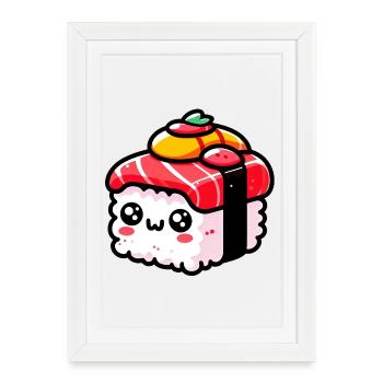 Sushi - Affiche encadrée (27 × 37 cm) - blanc - Devant