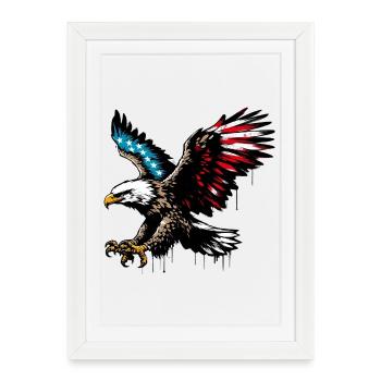 Aigle - Affiche encadrée (27 × 37 cm) - blanc - Devant