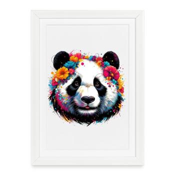 Panda - Framed poster (27 × 37 cm) - white - Front