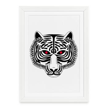 Black Tiger - Framed poster (27 × 37 cm) - white - Front