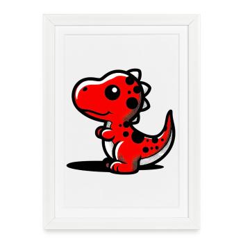 Dinosaur - Framed poster (27 × 37 cm) - white - Front