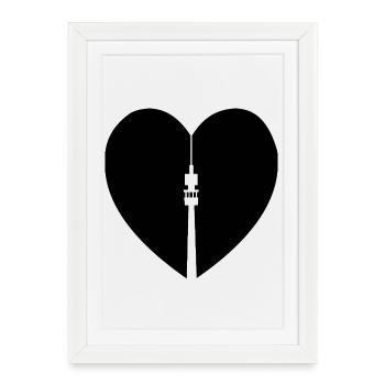 Dortmund mit herz Design , Ruhrgebiet, love DO - Framed poster (27 × 37 cm) - white - Front