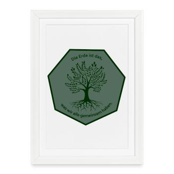 Tree Coat of Arms - Framed poster (27 × 37 cm) - white - Front