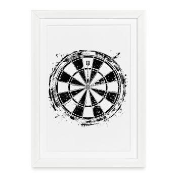 Dartboard - Framed poster (27 × 37 cm) - white - Front