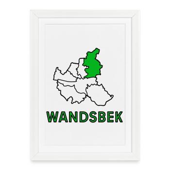 Wandsbek, un quartier de Hambourg - Affiche encadrée (27 × 37 cm) - blanc - Devant
