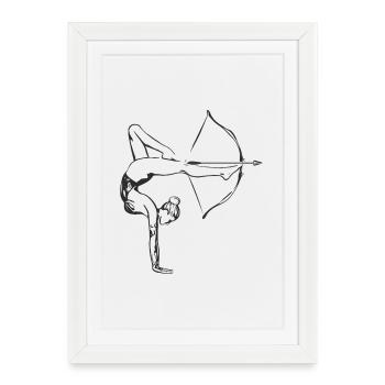Goal in balance - Framed poster (27 × 37 cm) - white - Front