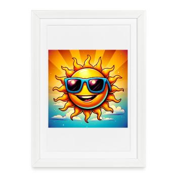 sun - Framed poster (27 × 37 cm) - white - Front