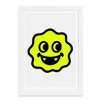 Biscuit heureux - Affiche encadrée (27 × 37 cm) - blanc - Devant