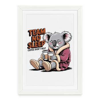 Équipe No Sleep Koala - Affiche encadrée (27 × 37 cm) - blanc - Devant
