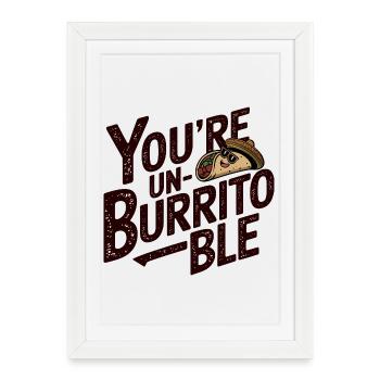 Tu es un amateur de cuisine mexicaine drôle et insipide - Affiche encadrée (27 × 37 cm) - blanc - Devant