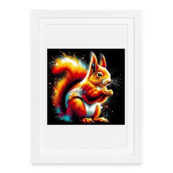squirrel - Framed poster (27 × 37 cm) - white - Front