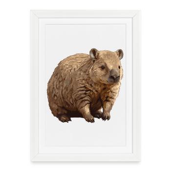 Wombats Wombat - Framed poster (27 × 37 cm) - white - Front