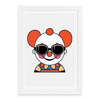Halloween Clown - Framed poster (27 × 37 cm) - white - Front