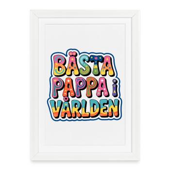 Bästa pappa i världen - Framed poster (27 × 37 cm) - white - Front