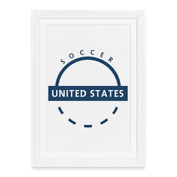 US Soccer Arc Crest - Framed poster (27 × 37 cm) - white - Front
