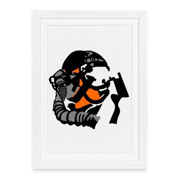 Jet Pilot - Framed poster (27 × 37 cm) - white - Front