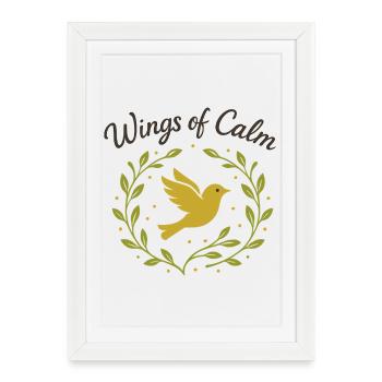 Ailes du calme - Affiche encadrée (27 × 37 cm) - blanc - Devant