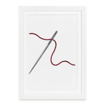 Needle and Thread Ornament - Framed poster (27 × 37 cm) - white - Front