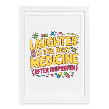 Pediatric Nurse Laughter Is The Best Child Care - Framed poster (27 × 37 cm) - white - Front